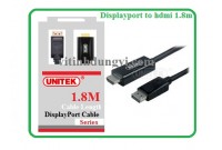 CÁP DisplayPort TO HDMI UNITEK Y5118CA - dài 1.8M